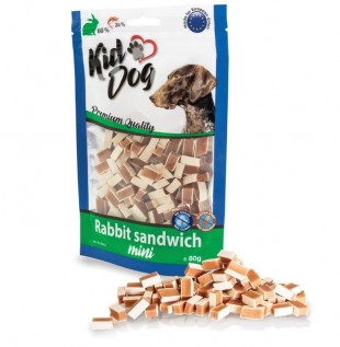 KIDDOG MINI králičí sendvič pro psy 80g