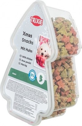 TRIXIE Xmas Snacks vánoční pamlsky s kuřetem pro psy 500g